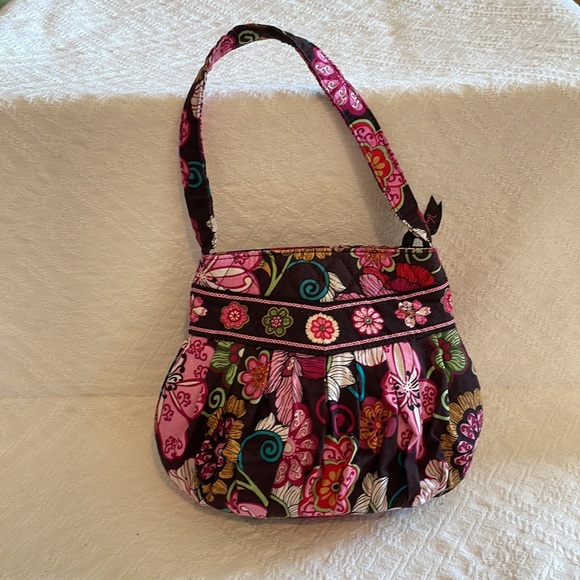 Vera Bradley Mod Pink and Brown Purse. Retired. Zipper Handbag - Picture 3 of 12